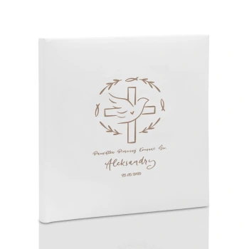 Album komunijny wklejany 30 kremowych stron, personalizowany, 5 wzorów